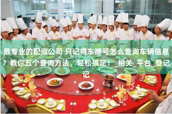 最专业的配资公司 只记得车牌号怎么查询车辆信息？教你五个查询方法，轻松搞定！_相关_平台_登记