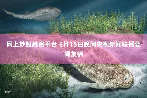 网上炒股融资平台 6月15日晚间央视新闻联播要闻集锦