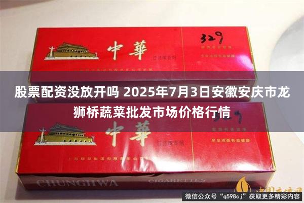 股票配资没放开吗 2025年7月3日安徽安庆市龙狮桥蔬菜批发市场价格行情