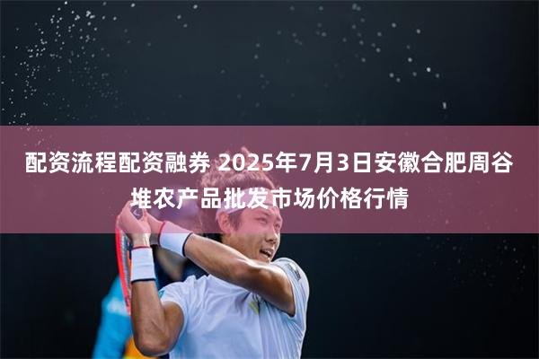 配资流程配资融券 2025年7月3日安徽合肥周谷堆农产品批发市场价格行情