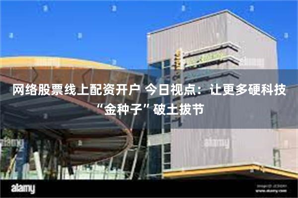 网络股票线上配资开户 今日视点：让更多硬科技“金种子”破土拔节