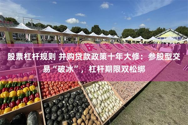 股票杠杆规则 并购贷款政策十年大修：参股型交易“破冰”，杠杆期限双松绑