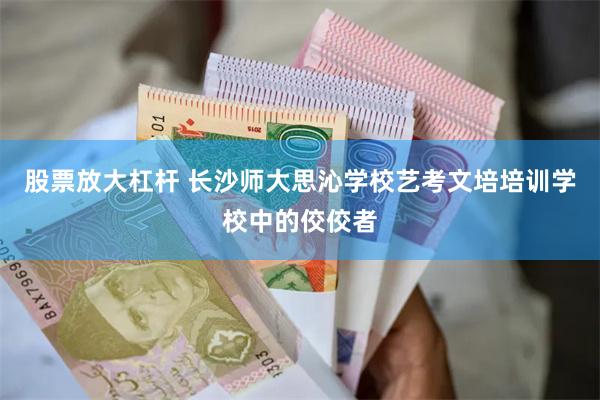 股票放大杠杆 长沙师大思沁学校艺考文培培训学校中的佼佼者